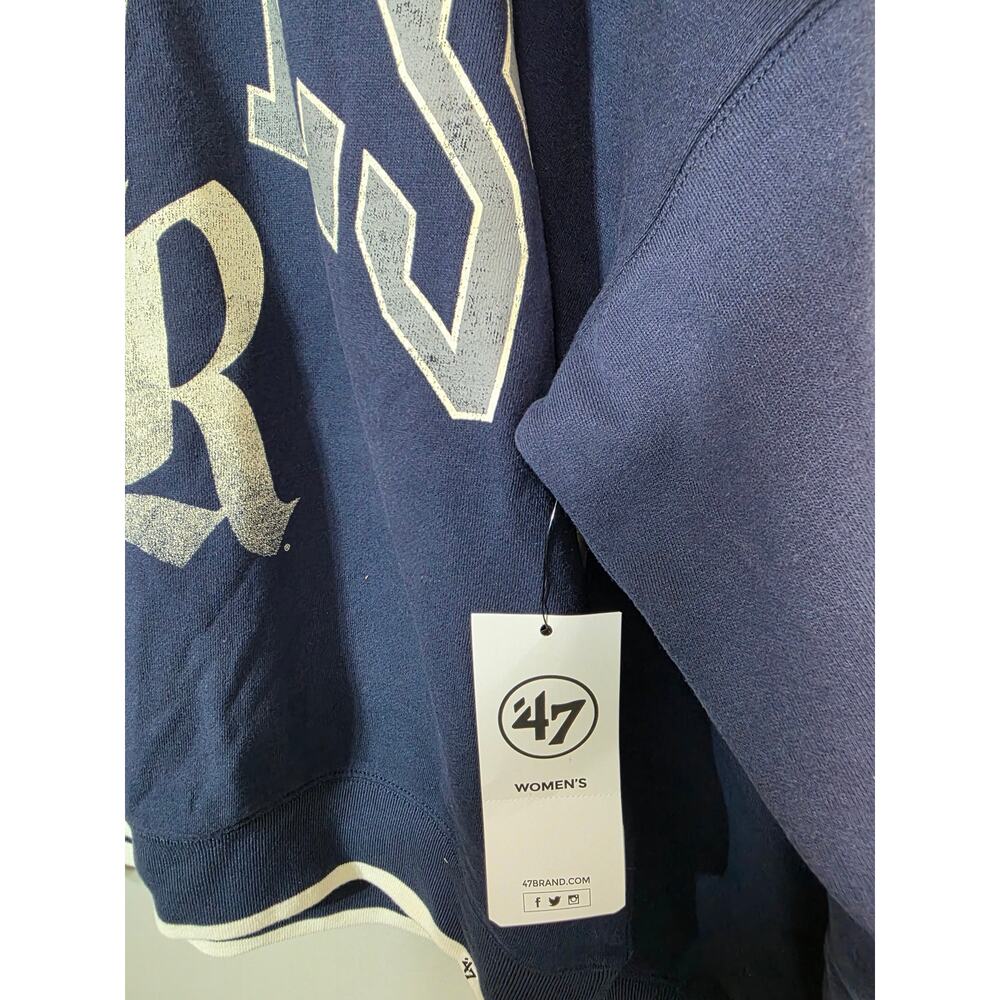 NWT Rice Owls ‘47 Brand Women’s Medium Sweatshirt Atlas Blue Distressed Graphic - Picture 5 of 6